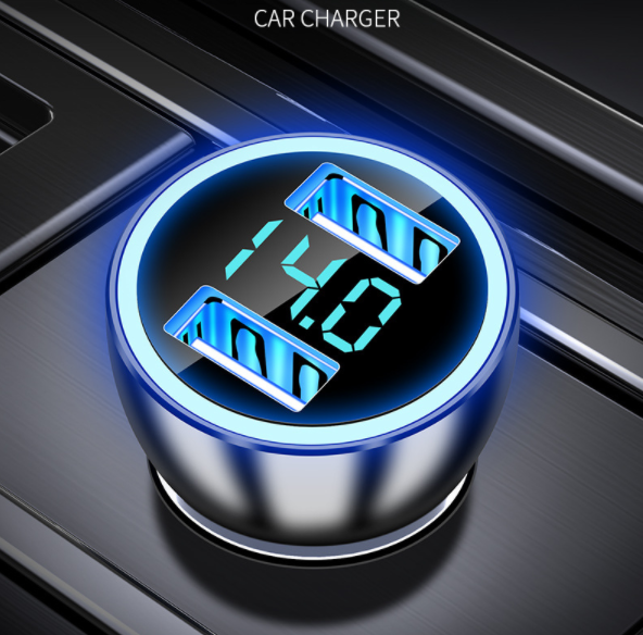 Mini car charging\Mobile phone QC3.0 digital car charging fast USB car charging custom car charger