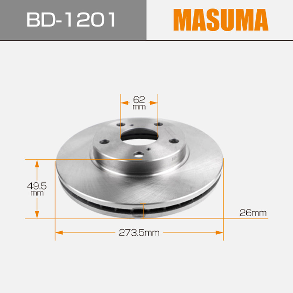 BD-1201 MASUMA Saudi Arabia auto car brake disc For japanese car
