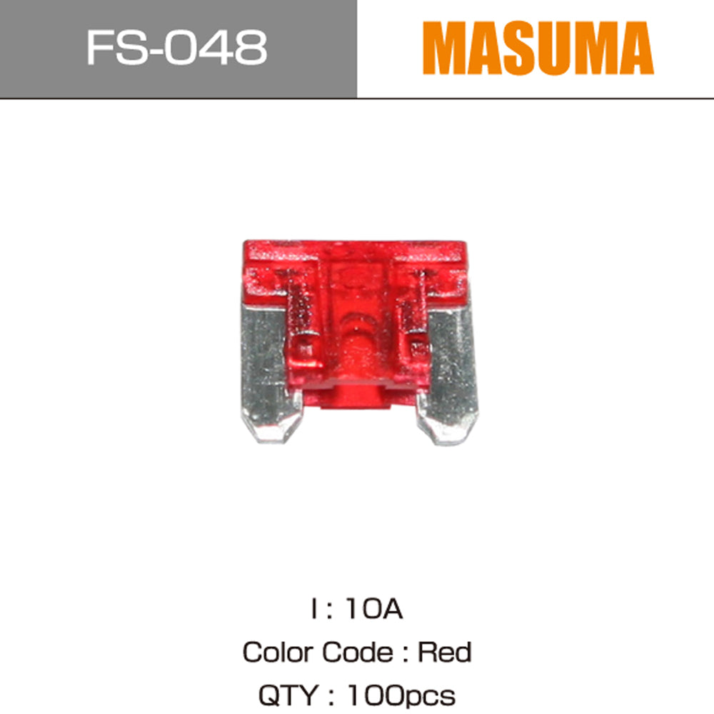 FS-048 10A Red 100 pcs MASUMA Saudi Arabia Chassis Parts fuse Assortment Kit