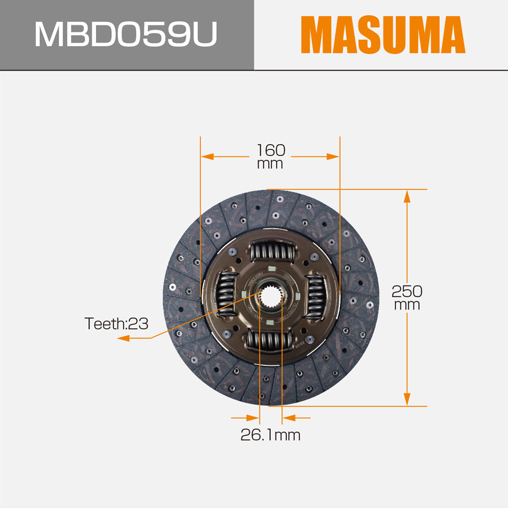 MBD059U MASUMA Supplier middle East Car Accessories replacement clutch disc