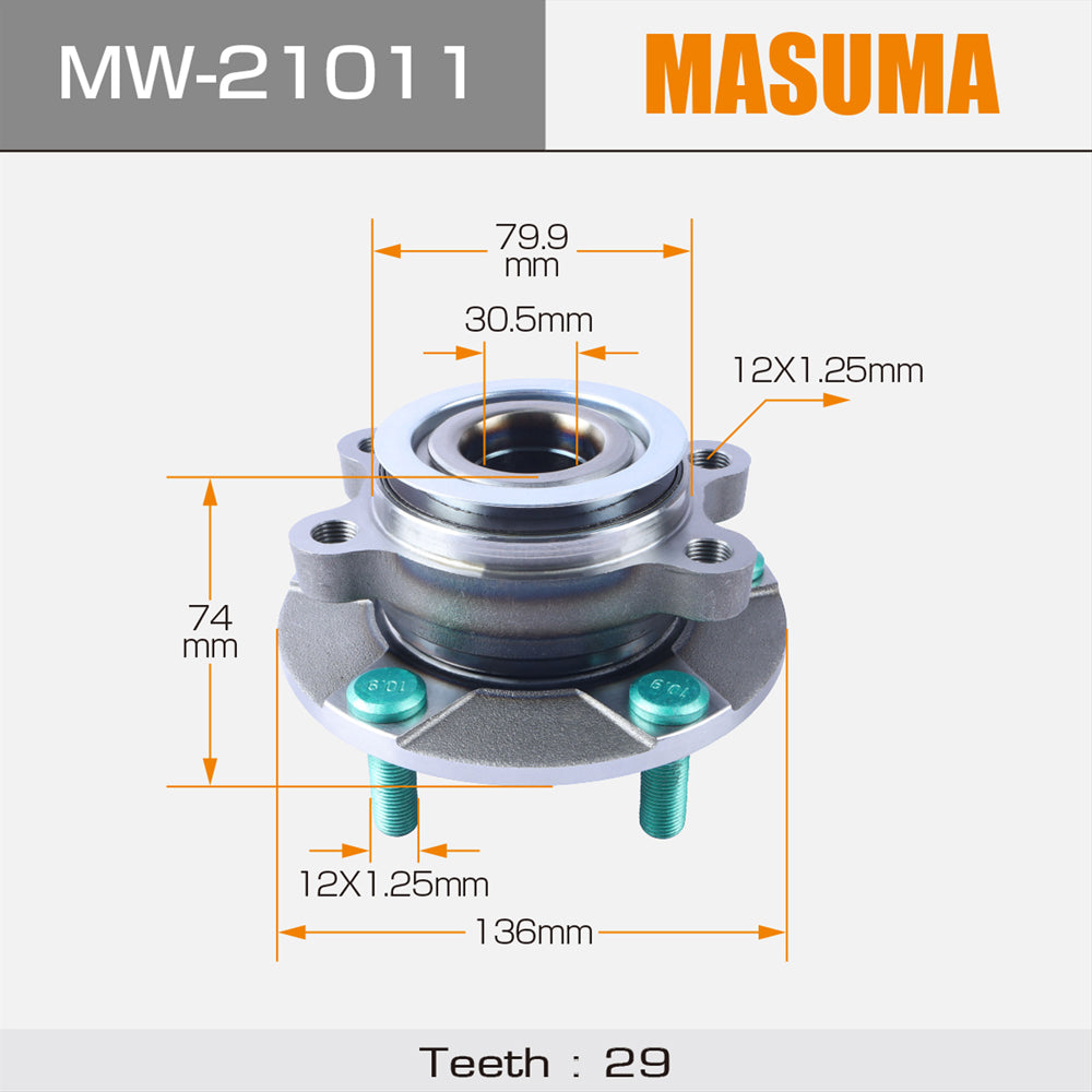 MW-21011 MASUMA European car Universal Parts Front Wheel Hub parts