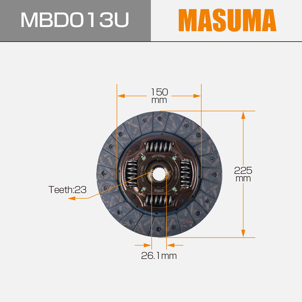 MBD013U MASUMA New Vietnam Vehicles Accessories pressure plate clutch disc