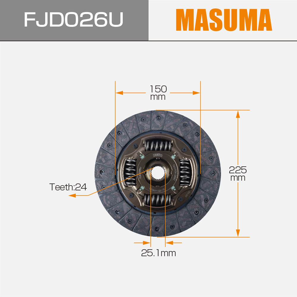 FJD026U MASUMA High Quality Thailand universal friction clutch disc