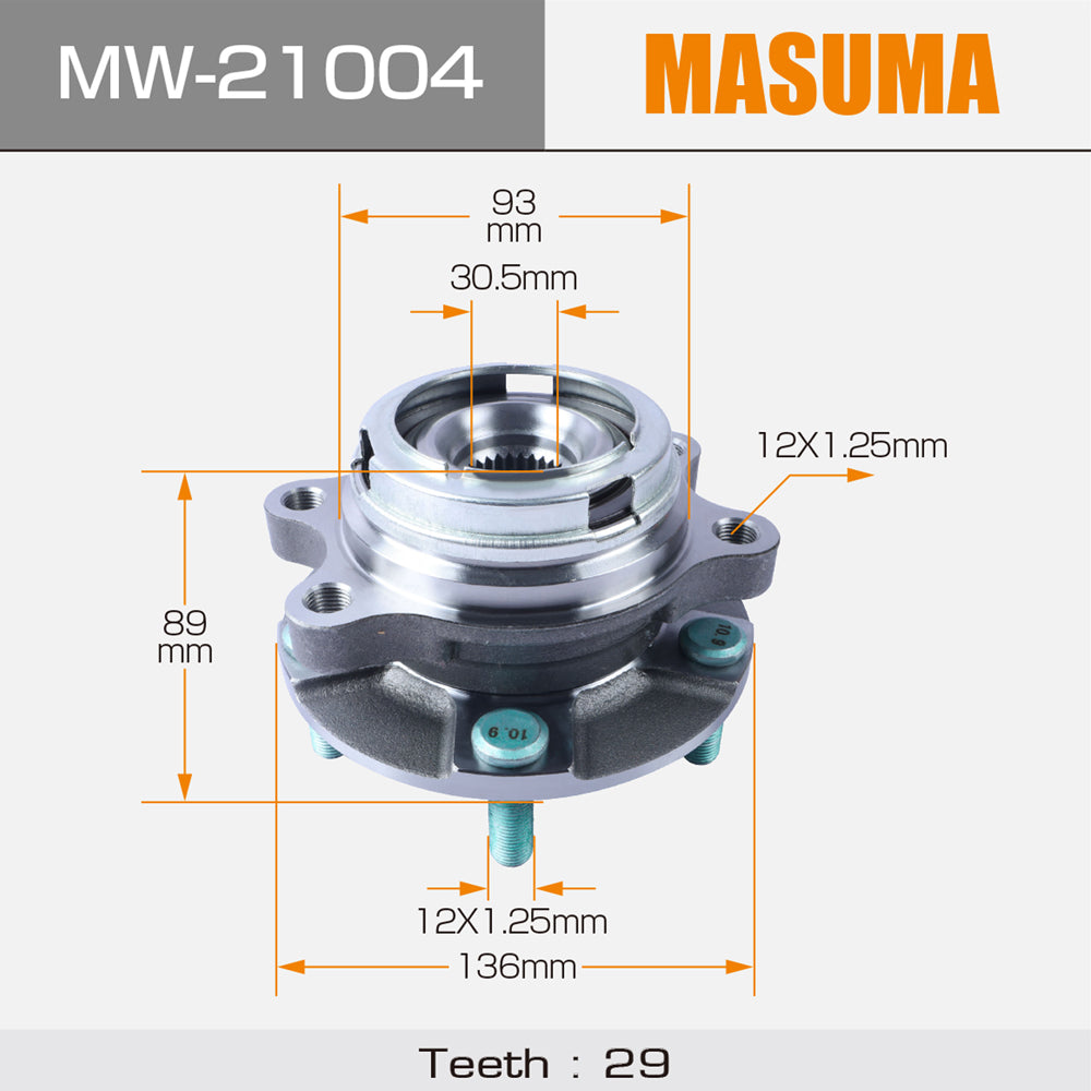 MW-21004 MASUMA Custom Auto Bearing Rear wheel hub unit