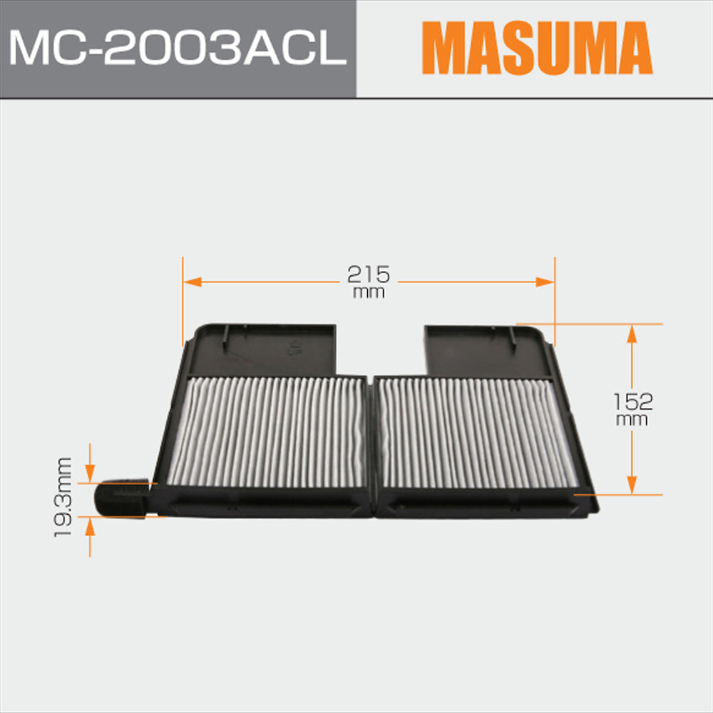 MC-2003ACL MASUMA Saudi Arabia Good Quality Auto Engine Hepa Air Cabin Filter with Activated Carbon
