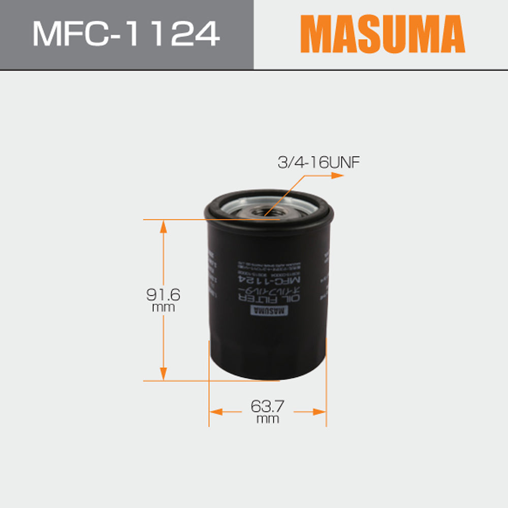 MFC-1124 MASUMA Brand Auto car parts engine Oil filter For Japanese Car 90915-10002